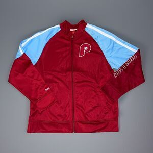 Philadelphia Phillies Mitchell & Ness Cooperstown Track Jacket Men’s Size Large